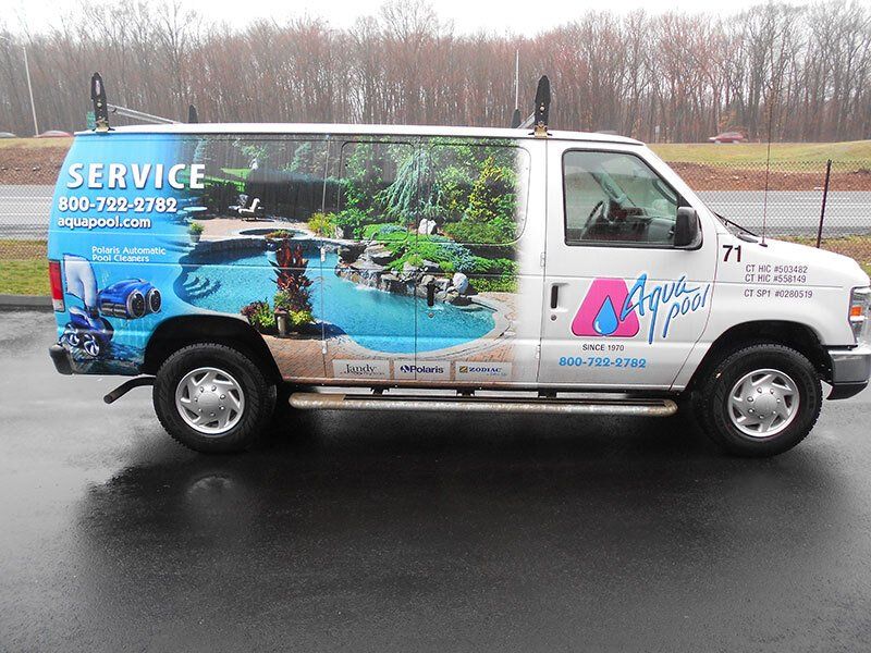 aquapool vehicle wrap