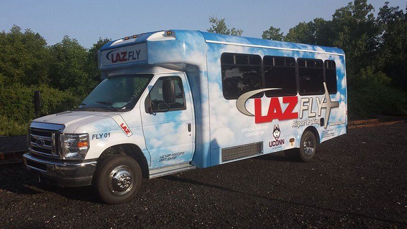 LAZ fly vehicle wrap