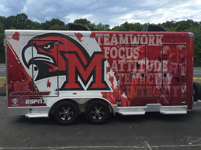 red hawks vehicle wrap