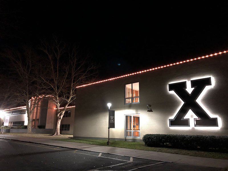 xavier high school sign