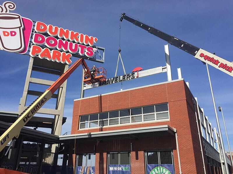 dunkin donuts park channel letter sign