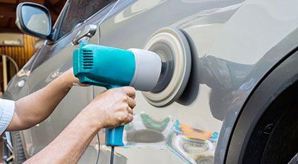 Detailing Services — Polish A Car Body with Polisher in Columbus, OH