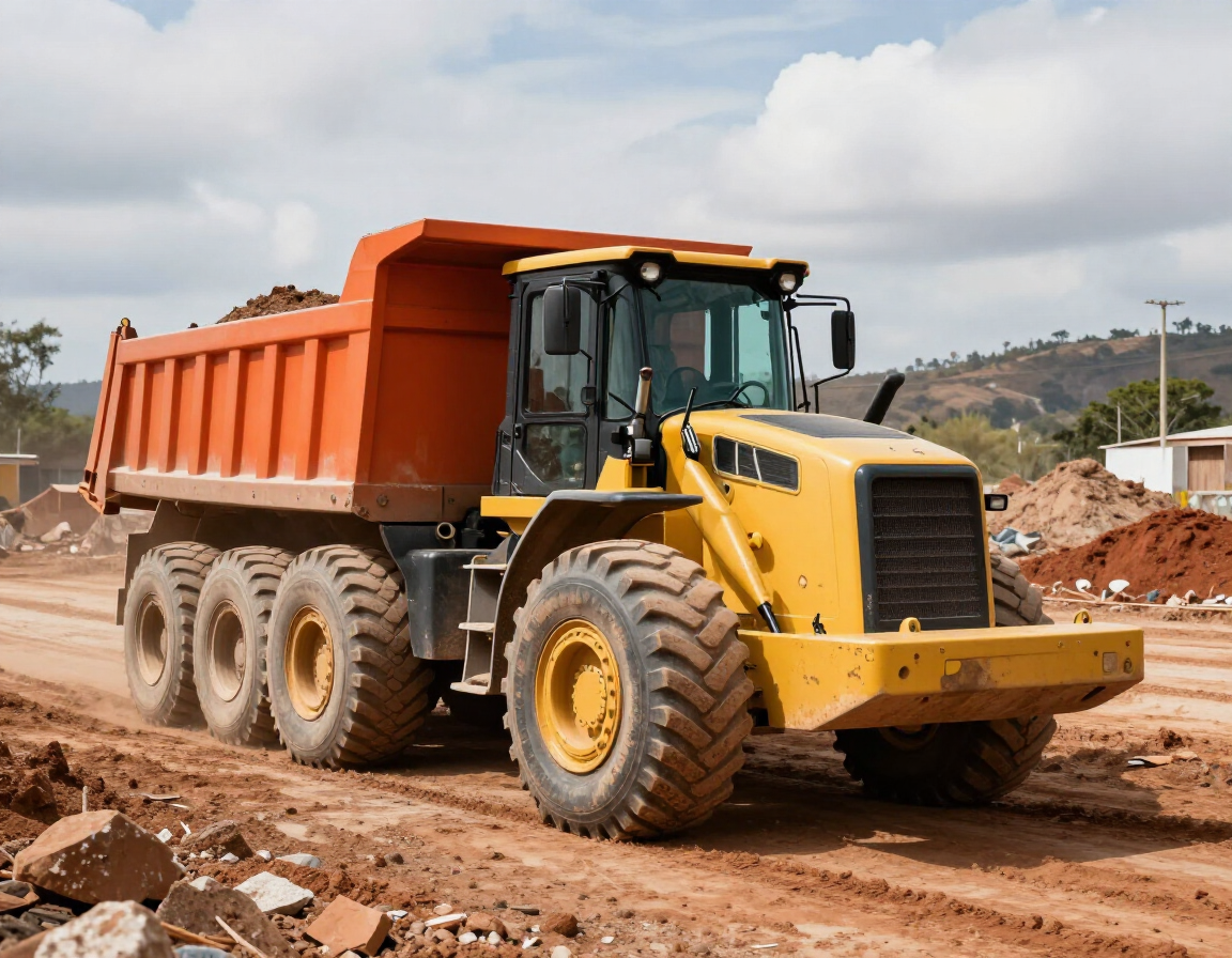 Maquinaria pesada en obra