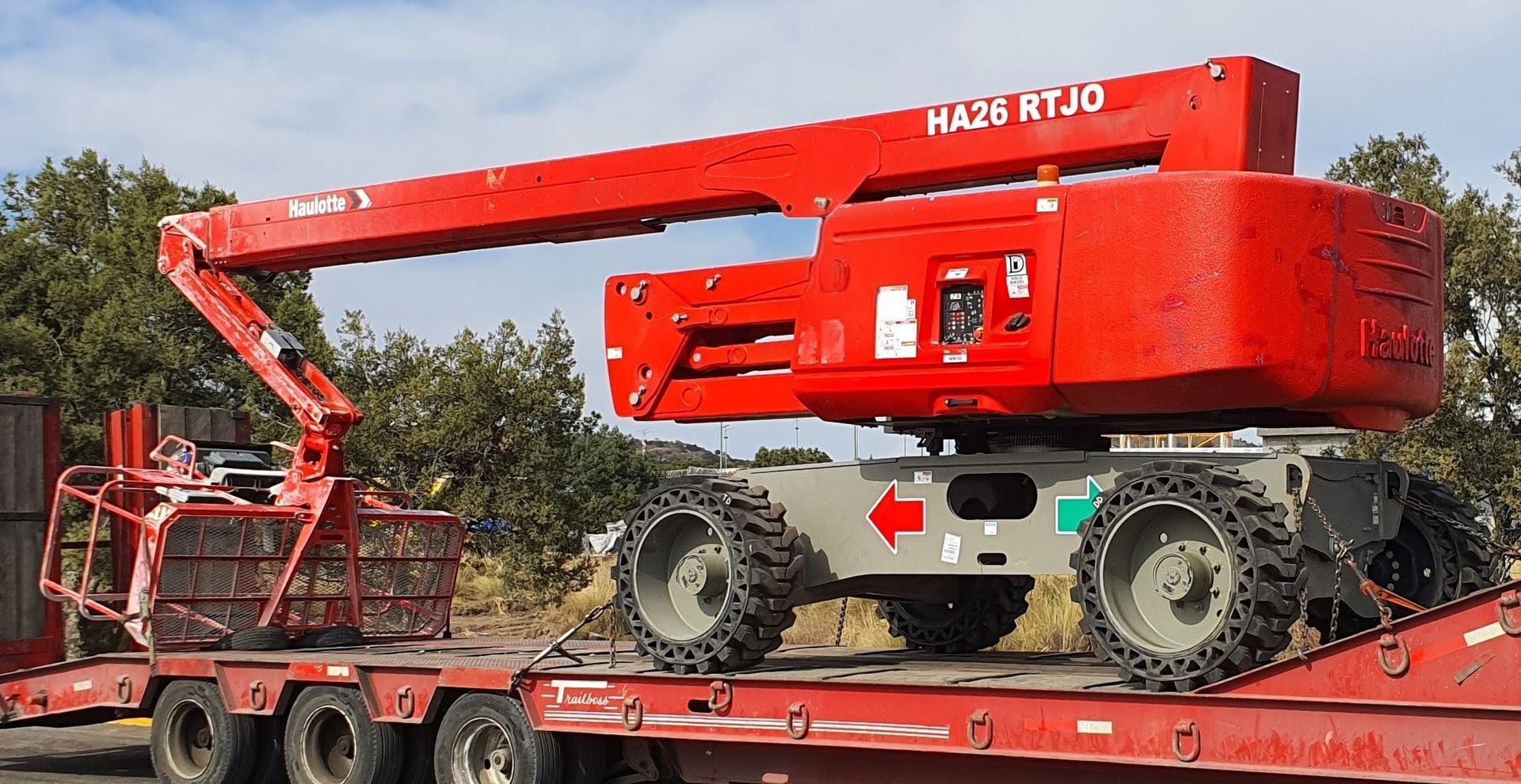 Flotilla de maquinaria pesada lista para obra