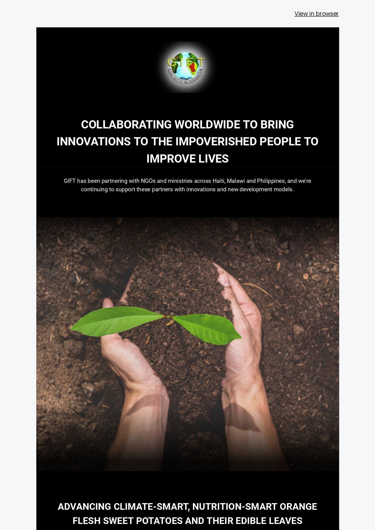 Hand Holding a Plant along with the Soild