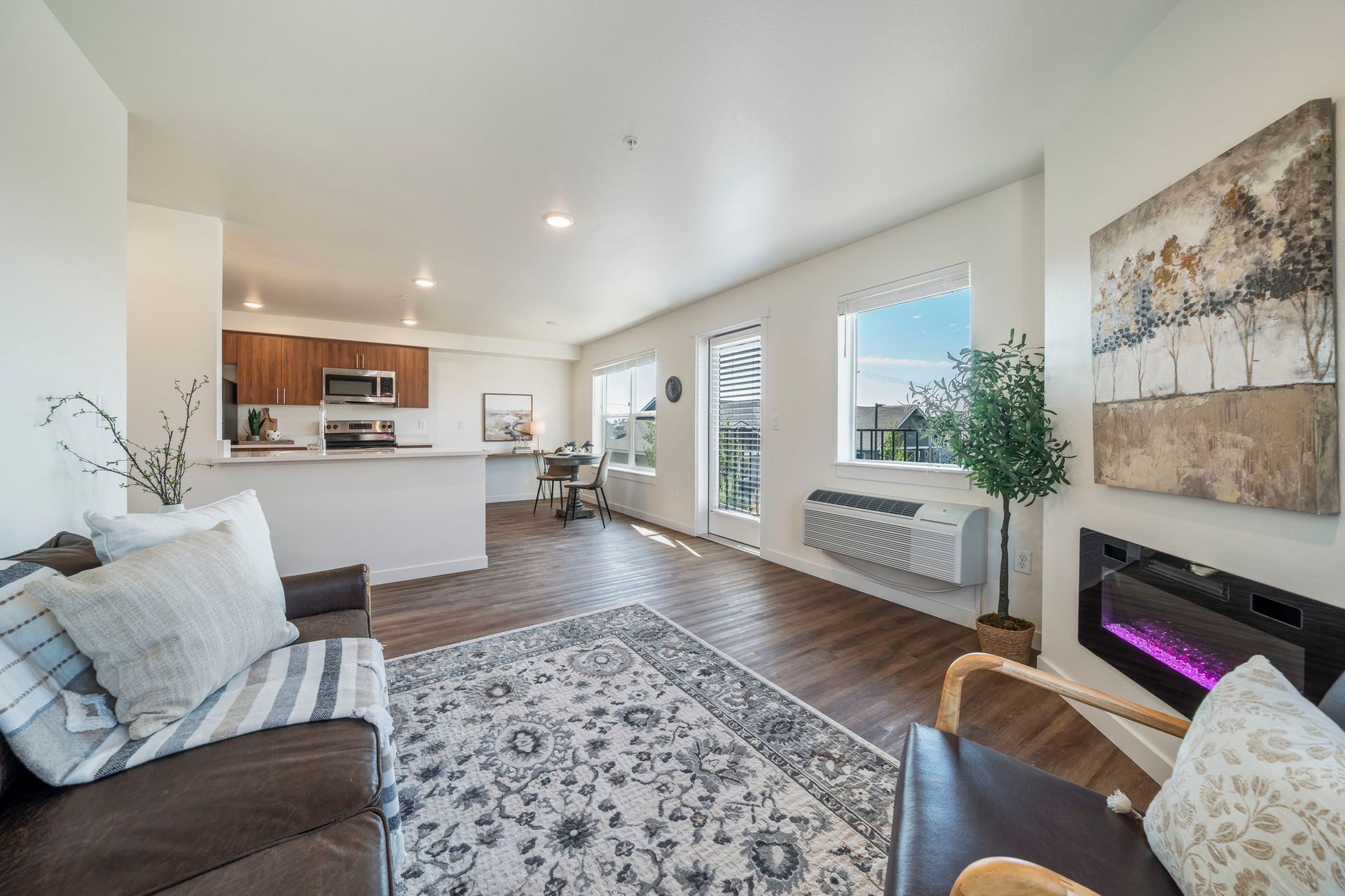 North 88 Apartments living space carpet