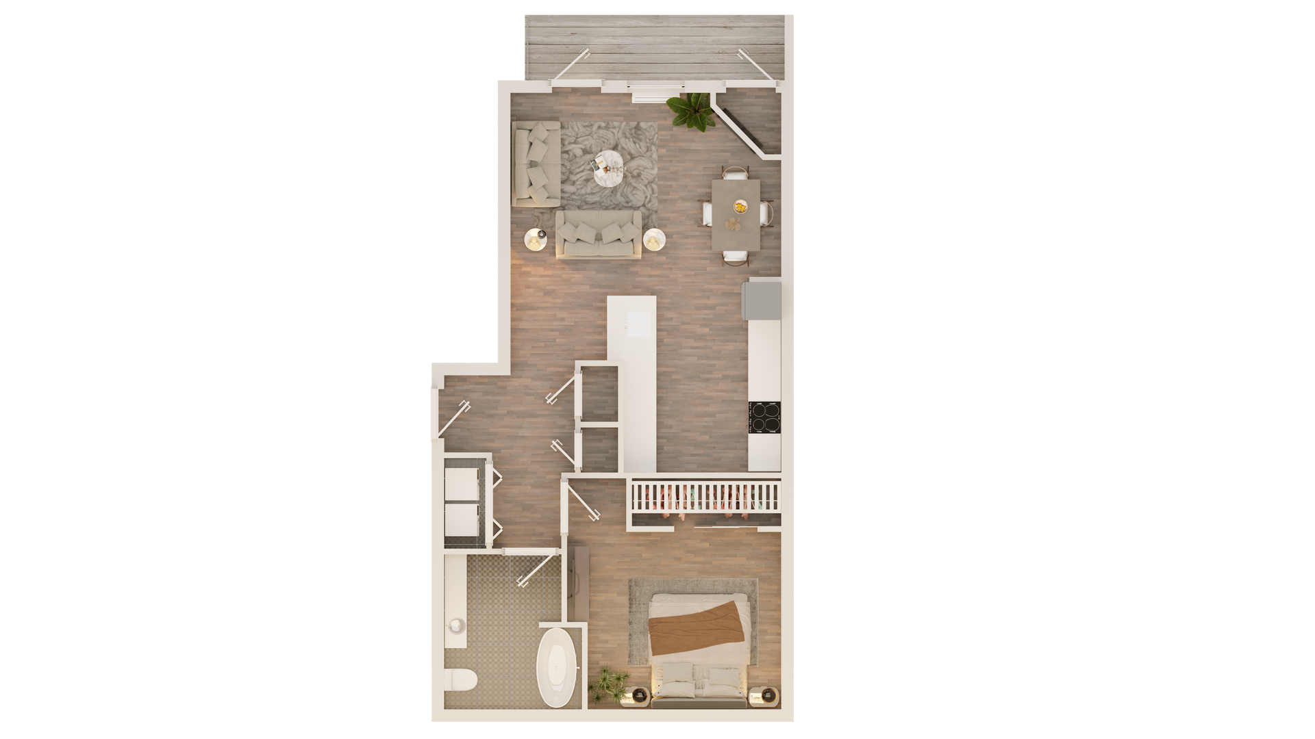 1 BED 1 BATH floor plans