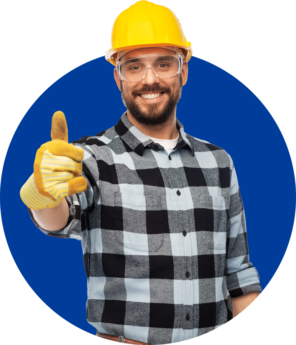 Construction Worker Giving Thumbs Up