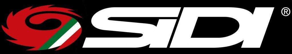 A sdi logo with a red and green swirl on a black background