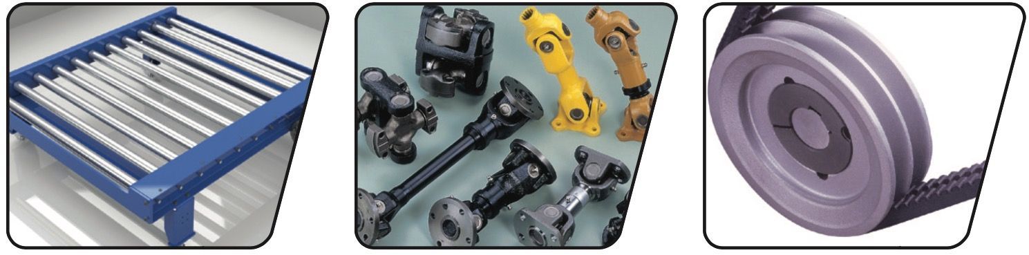 Galloway Industrial Ltd supply all types of power transmission products including Drive Couplings, Timing Belts, Pulleys, Roller chain, Sprockets, Conveyor Rollers, Drive shaft Joints, Universal Joints, Vee belts, Taper Lock Bushes