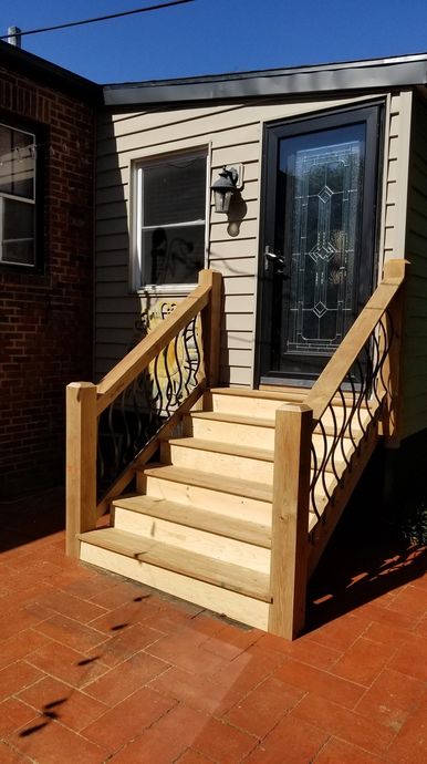 Townhouse front stair