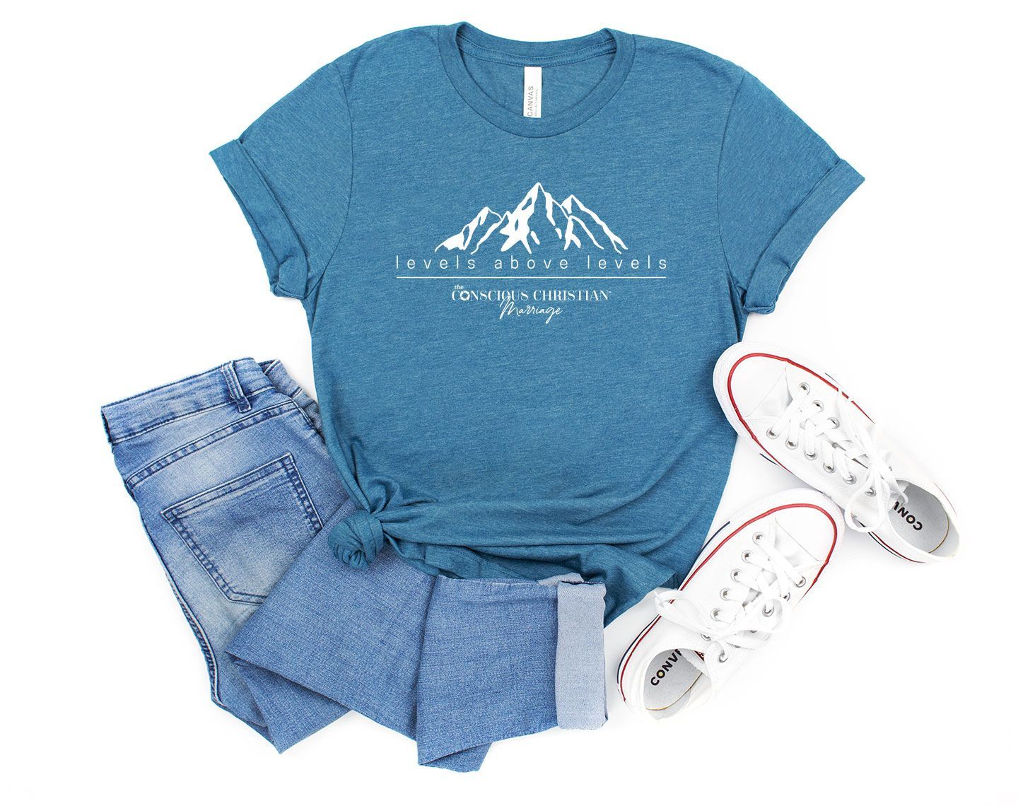 Levels Above Levels - Unisex Teal T-shirt