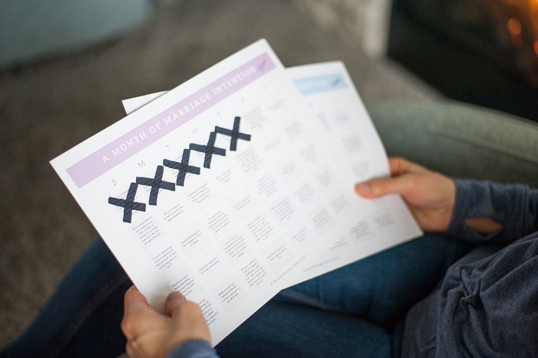 A Month Of Marriage Intention Calenders His & Hers (Digital Download)