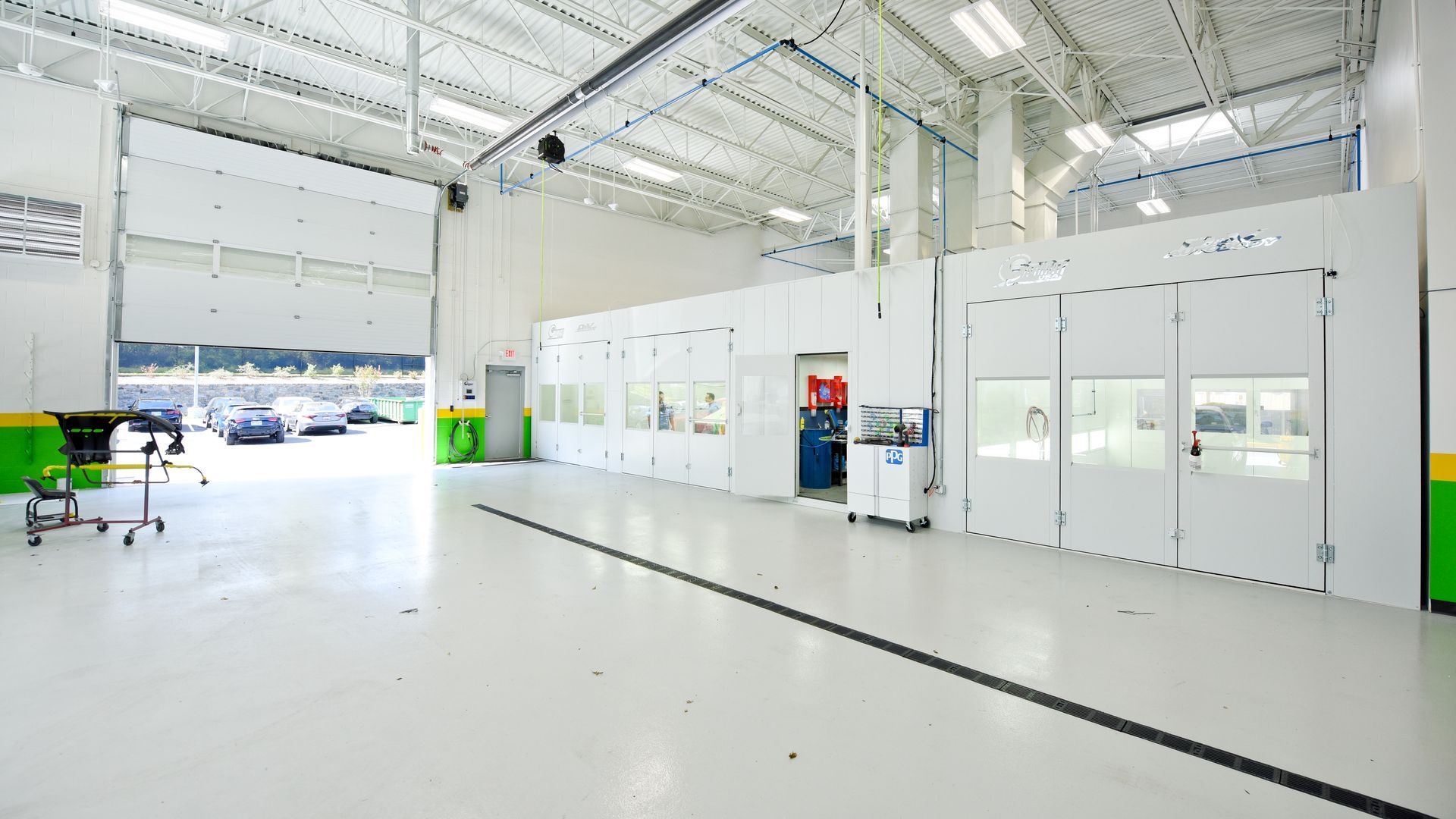 Bright White Auto Body Facility Interior | D&V Autobody