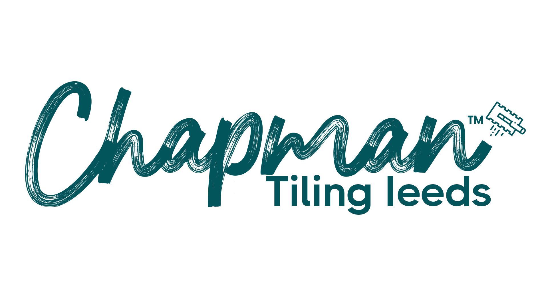 The logo for chapman family decorators is blue and white