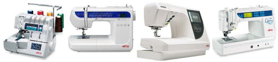 The range of sewing machines sold by Elna WA in Perth