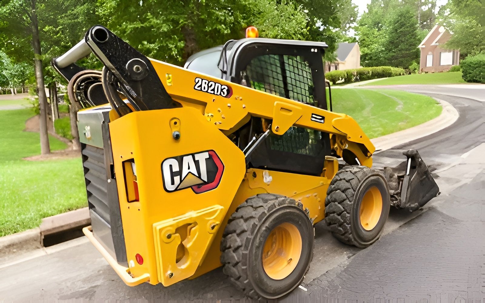Yellow Caterpillar Skid Steer Loader — Allquip Rentals Pty Ltd in Cooroy, QLD