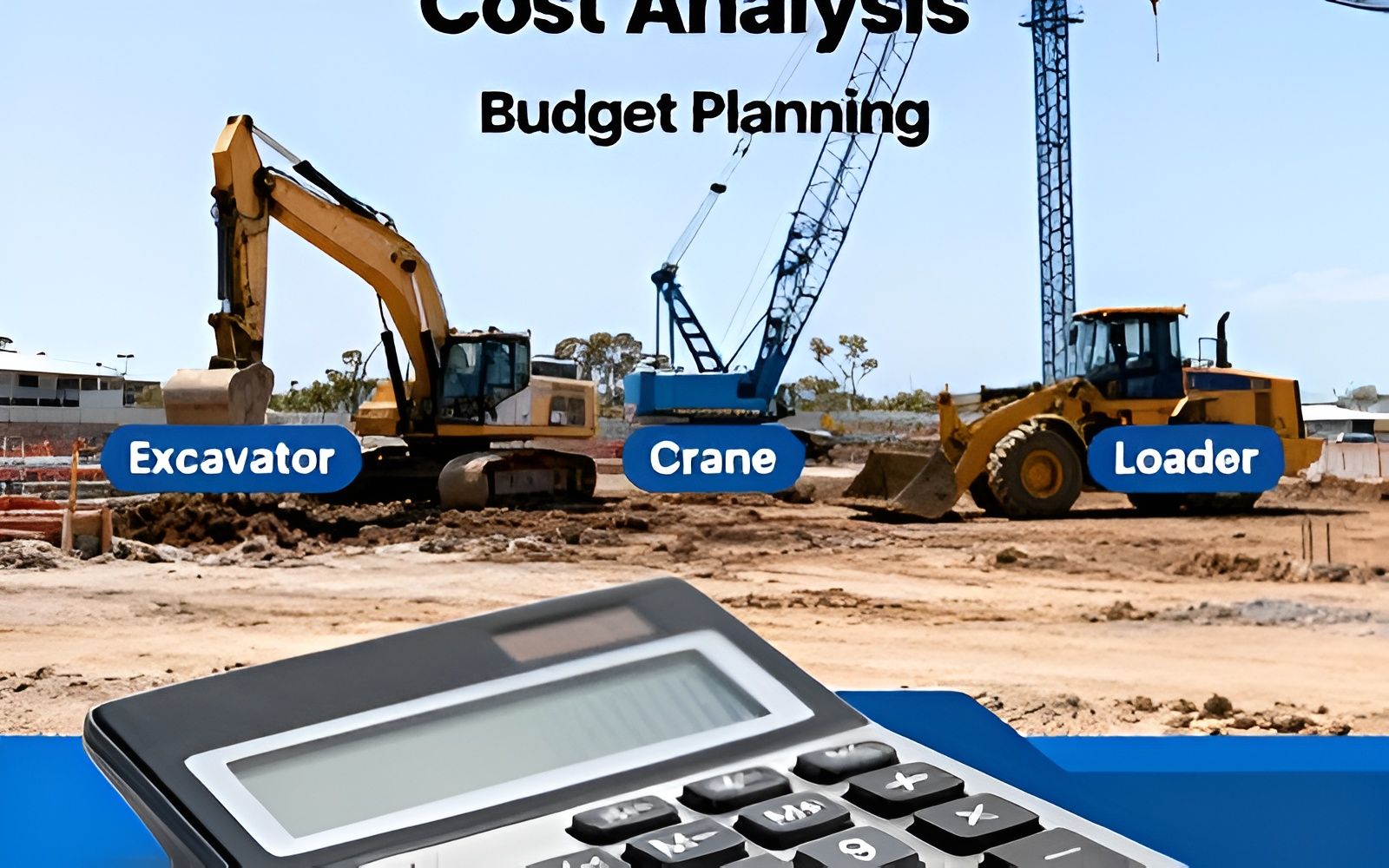 Construction Site With Excavator, Crane and Loader — Allquip Rentals Pty Ltd in Cooroy, QLD