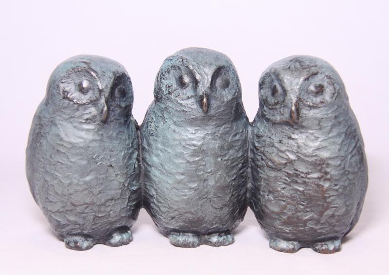 bronzen beeld familie en kinderen