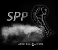 "SPP" logo with cobra head silhouette, smoke effect, and "Veteran Owned/Operated" text below.