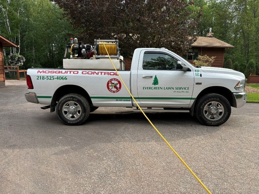 Residential Mosquito Control – Truck from Evergreen Lawn Care Residential Mosquito Control – Truck from Evergreen Lawn Care