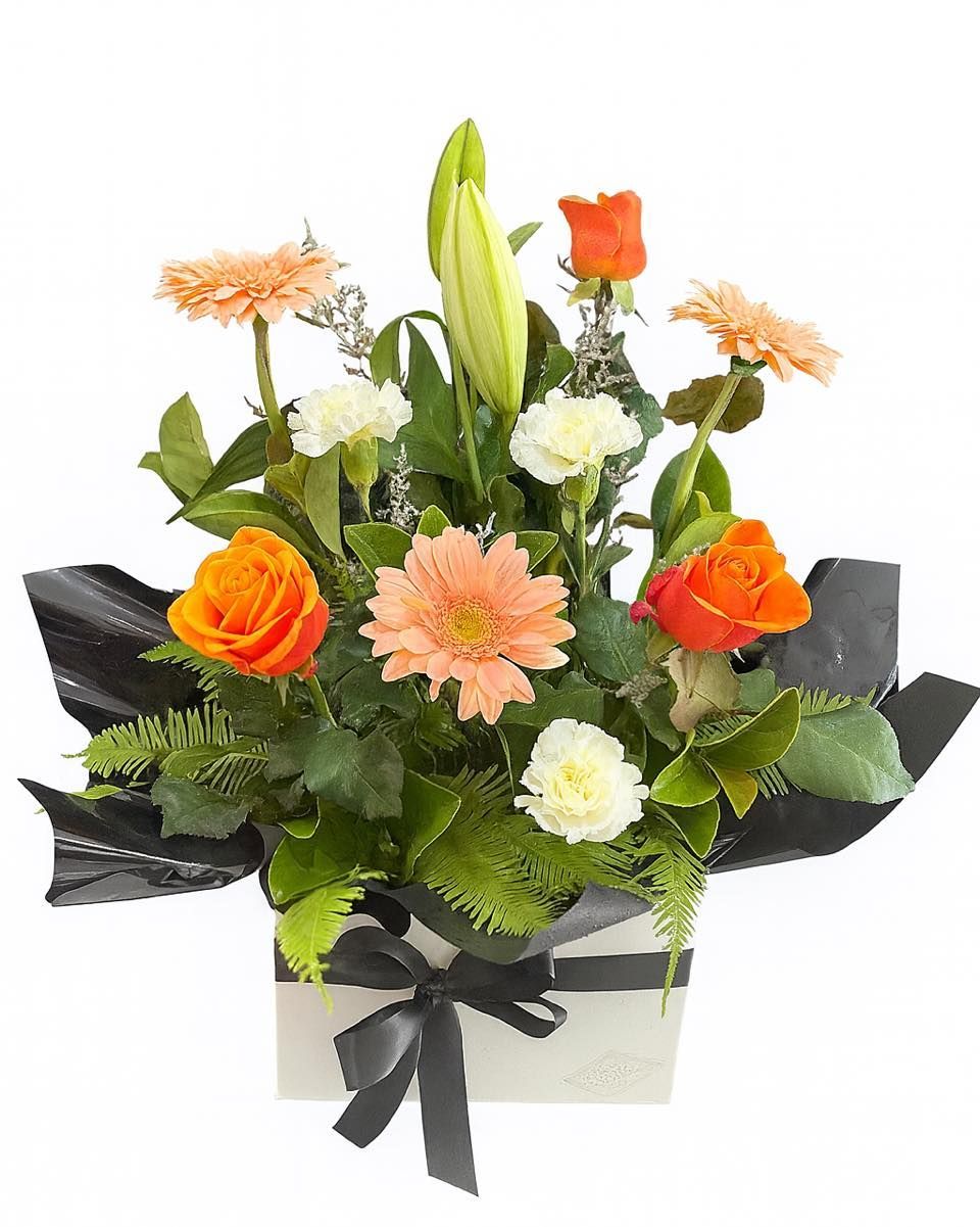 White Flower Bouquet With Roses, Daisies, Lilies, and Gerbera — J'adore Flowers & Gifts Cairns in Edge Hill, QLD