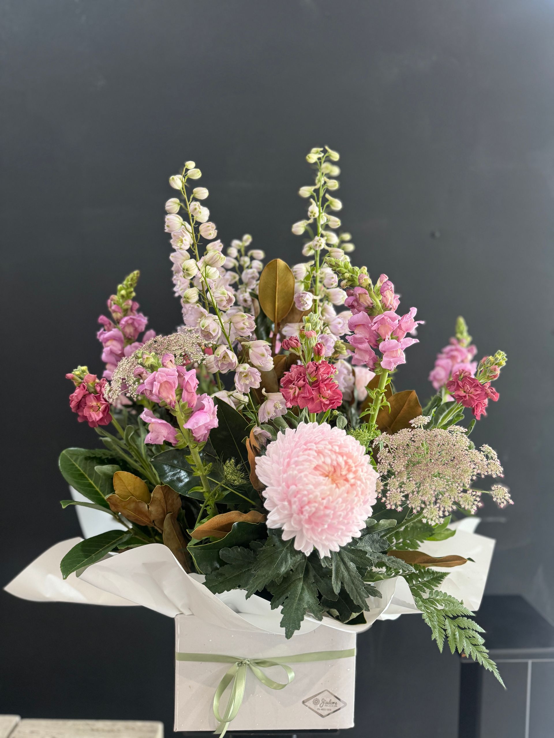 Light Pink, and White Flowers and Green Foliage Floral Arrangement — J'adore Flowers & Gifts Cairns in Earlville, QLD