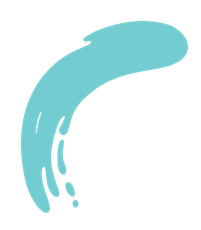 A blue splash of water on a white background.