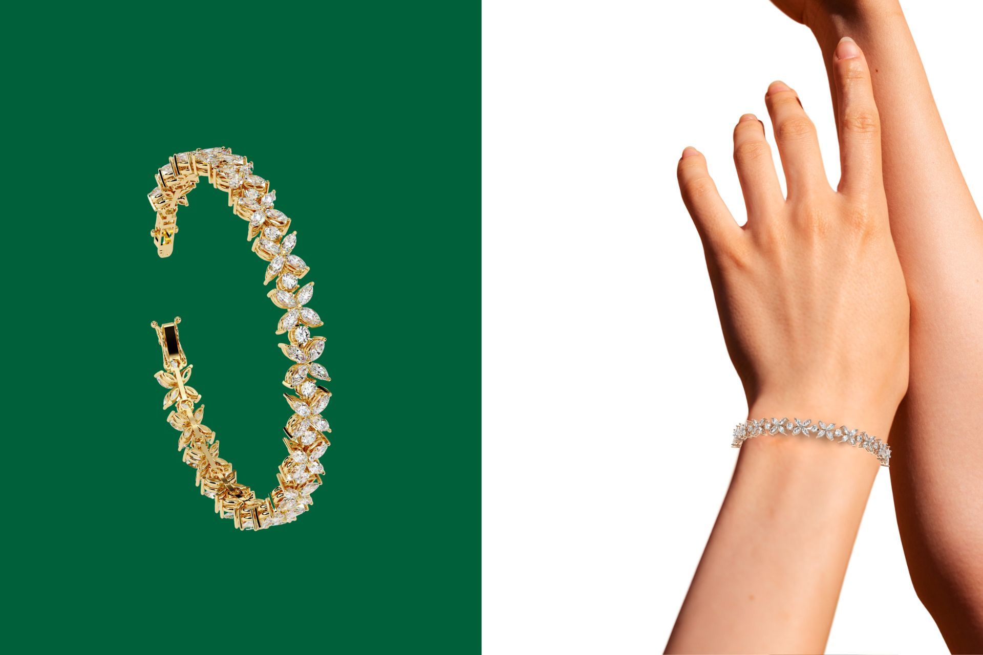 A close up of a woman 's Bracelet