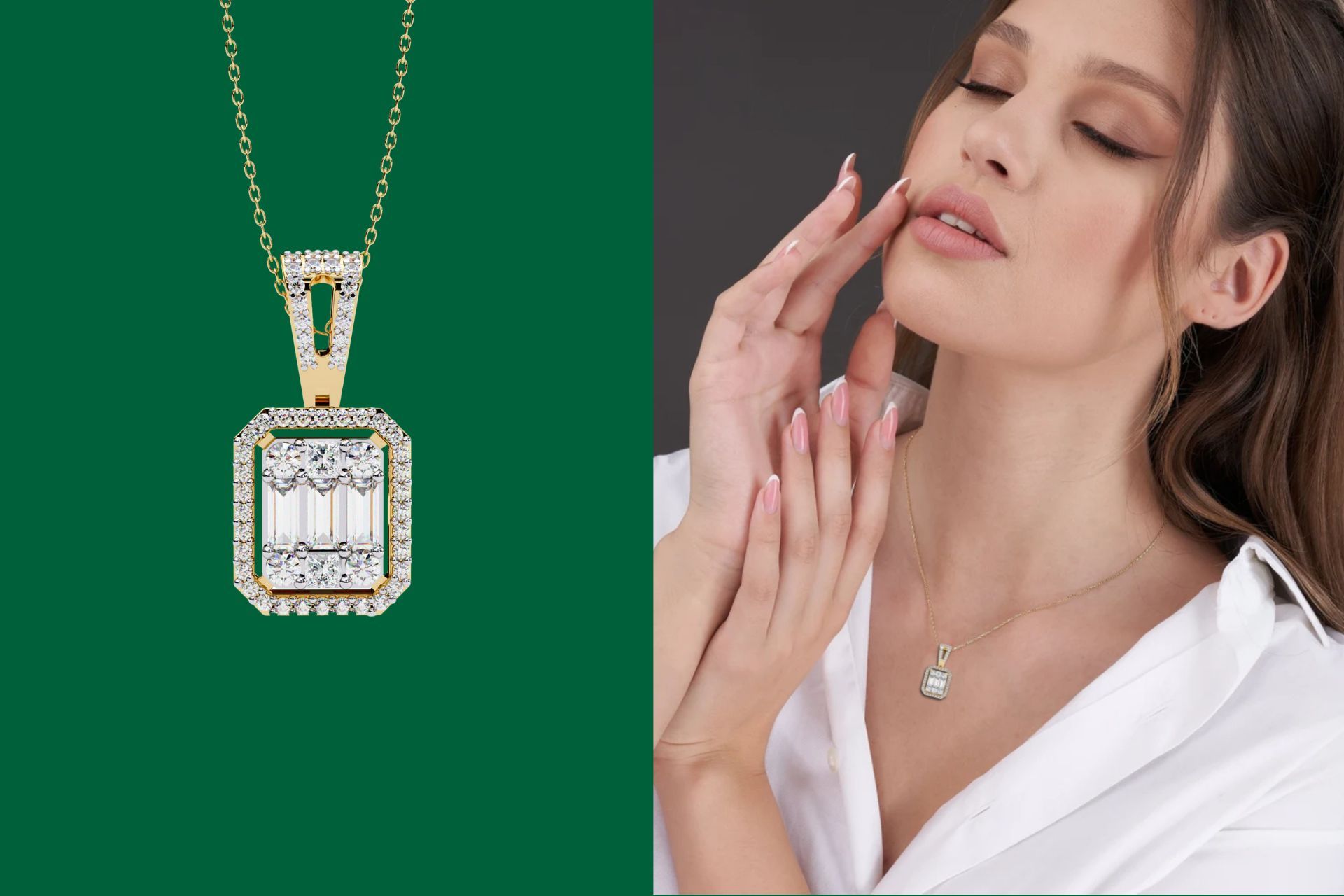 A necklace with the word loved on it is sitting on a blue surface.