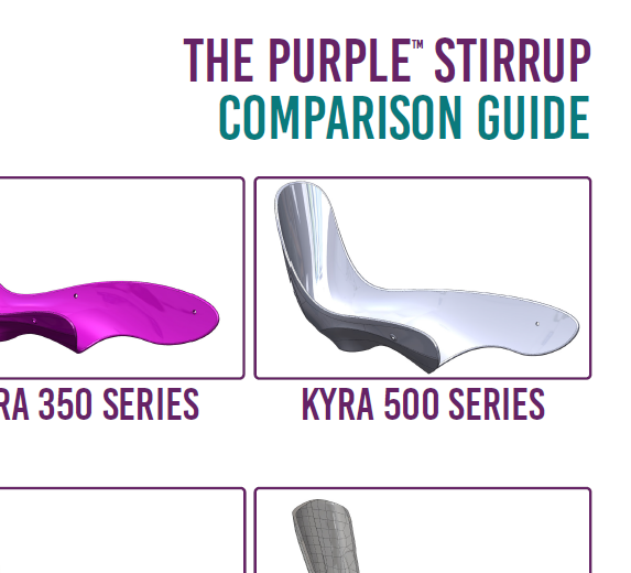 A comparison guide for the purple stirrup series