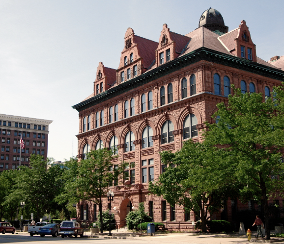 A large brick building with a lot of windows