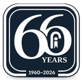 Family Investors 60 years logo in navy and white with 1960–2026 text