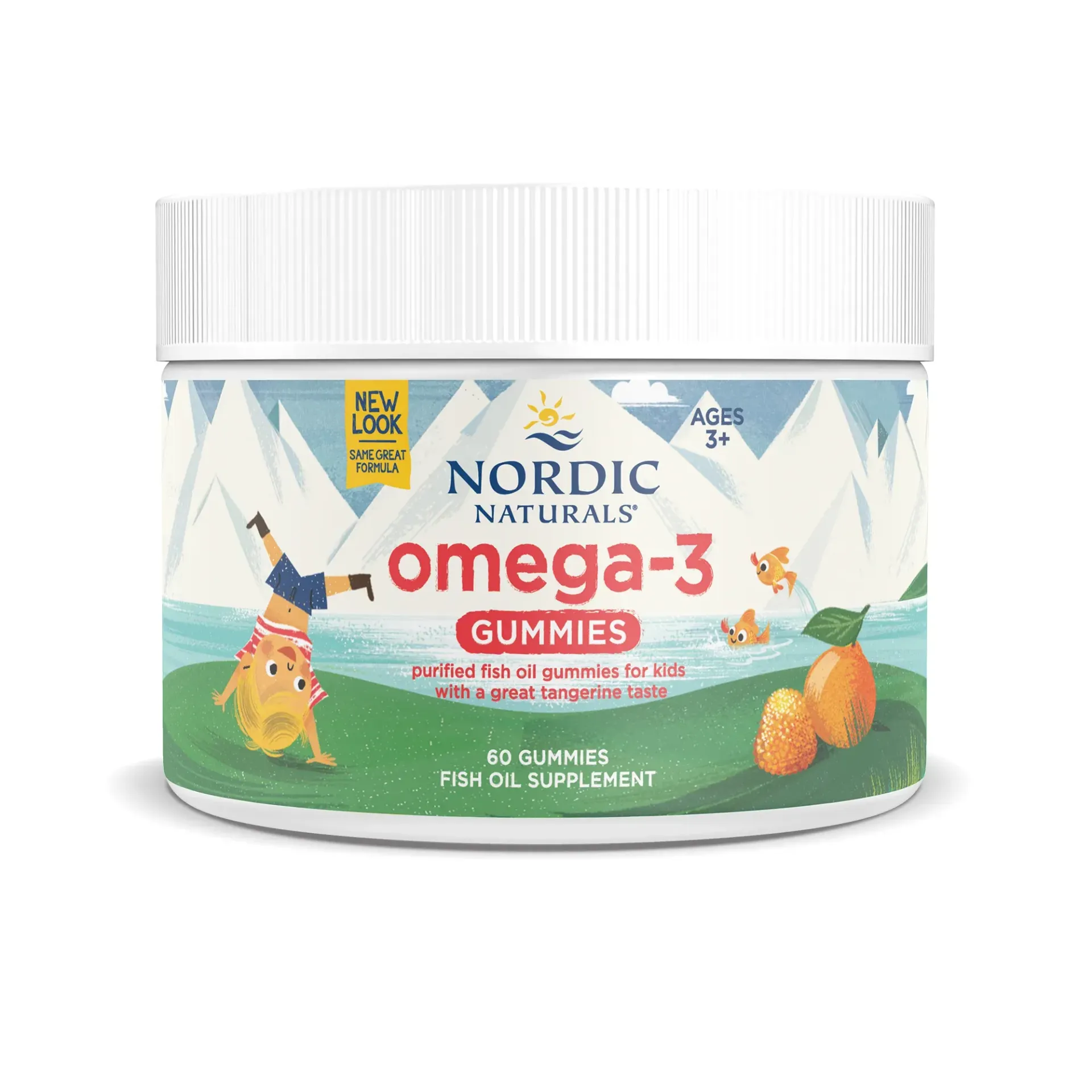 Nordic Naturals Nordic Omega-3 Gummies Tangerine 
68 mg EPA+DHA
60 gummies