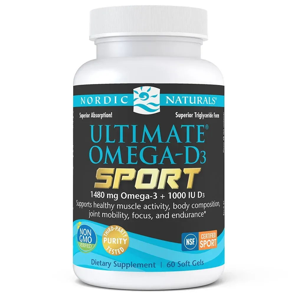 Nordic Naturals Ultimate Omega-D3 Sport Lemon 850 mg EPA/425 mg DHA/1000 I.U. D 360 softgels
