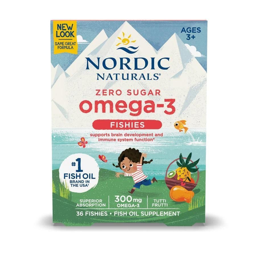 Nordic Naturals Zero Sugar Omega-3 Fishies Tutti fruiti 36 fishies