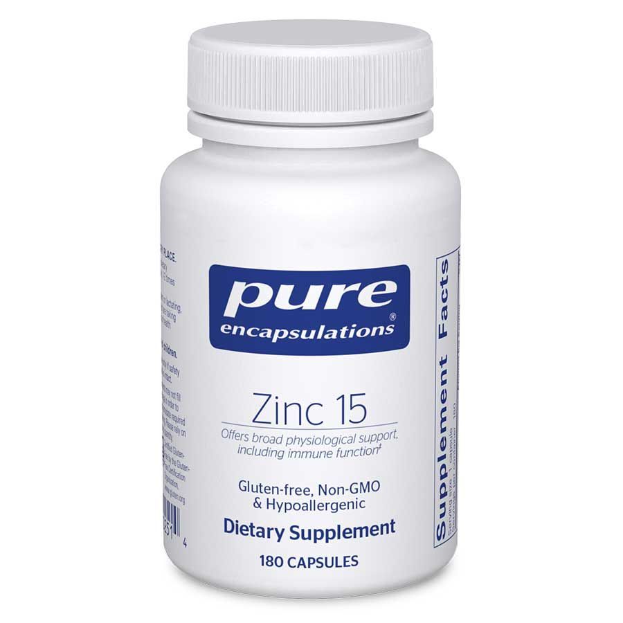 Pure Encapsulations Zinc 15 
180 caps