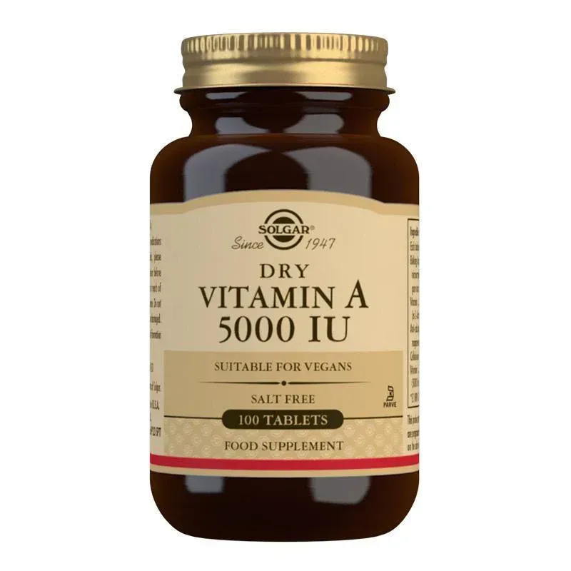 Solgar Dry Vitamin A 5000IU 100 vtabs