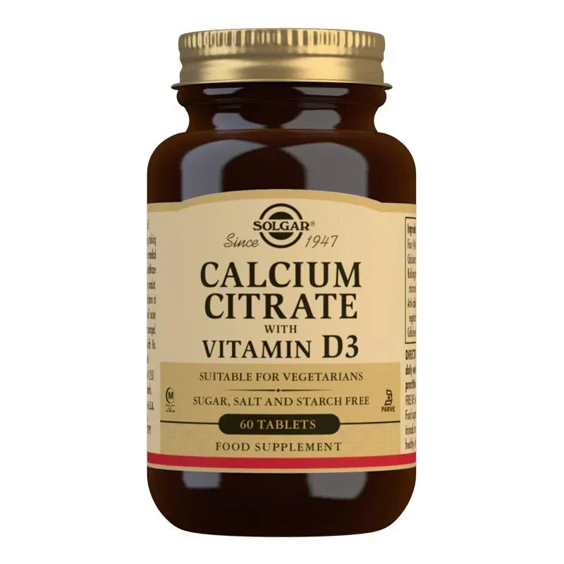 Solgar Calcium Citrate with Vitamin D3 60 vtabs