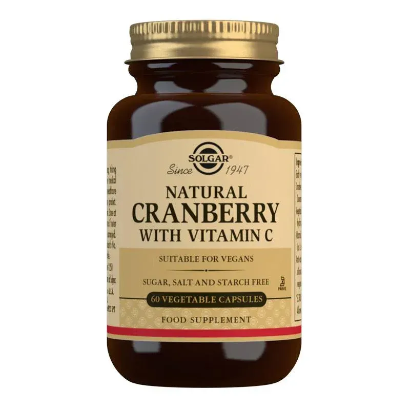 Solgar Natural Cranberry with Vitamin C 60 vcaps