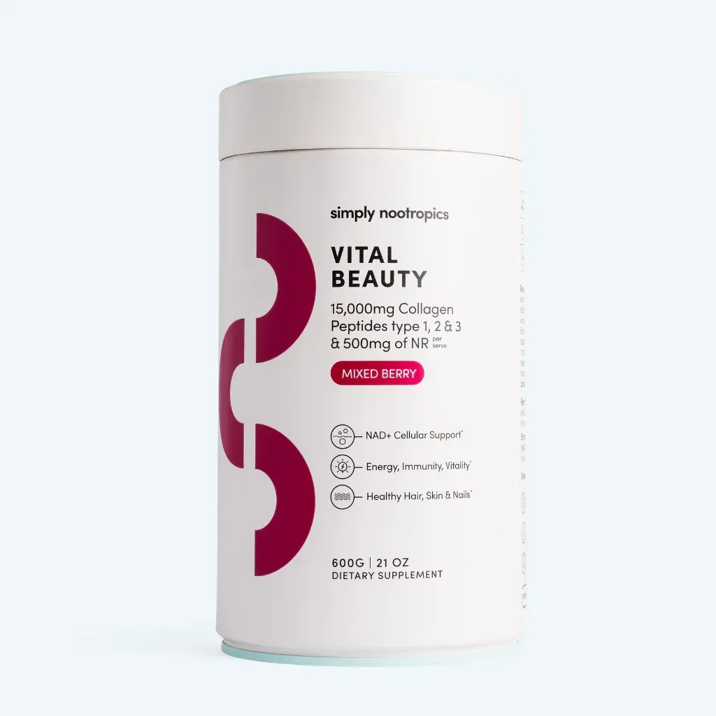 Simply Nootropics Vital Beauty Collagen Powder Mixed Berry - 600g
