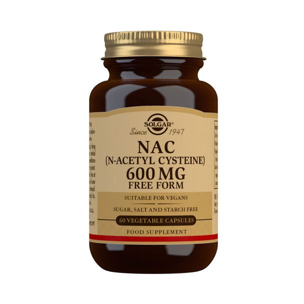 Solgar NAC (N-Acetyl Cysteine) 600mg 60 vcaps