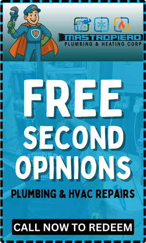 A coupon for free second opinions plumbing and hvac repairs