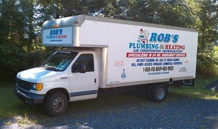 White service truck with 