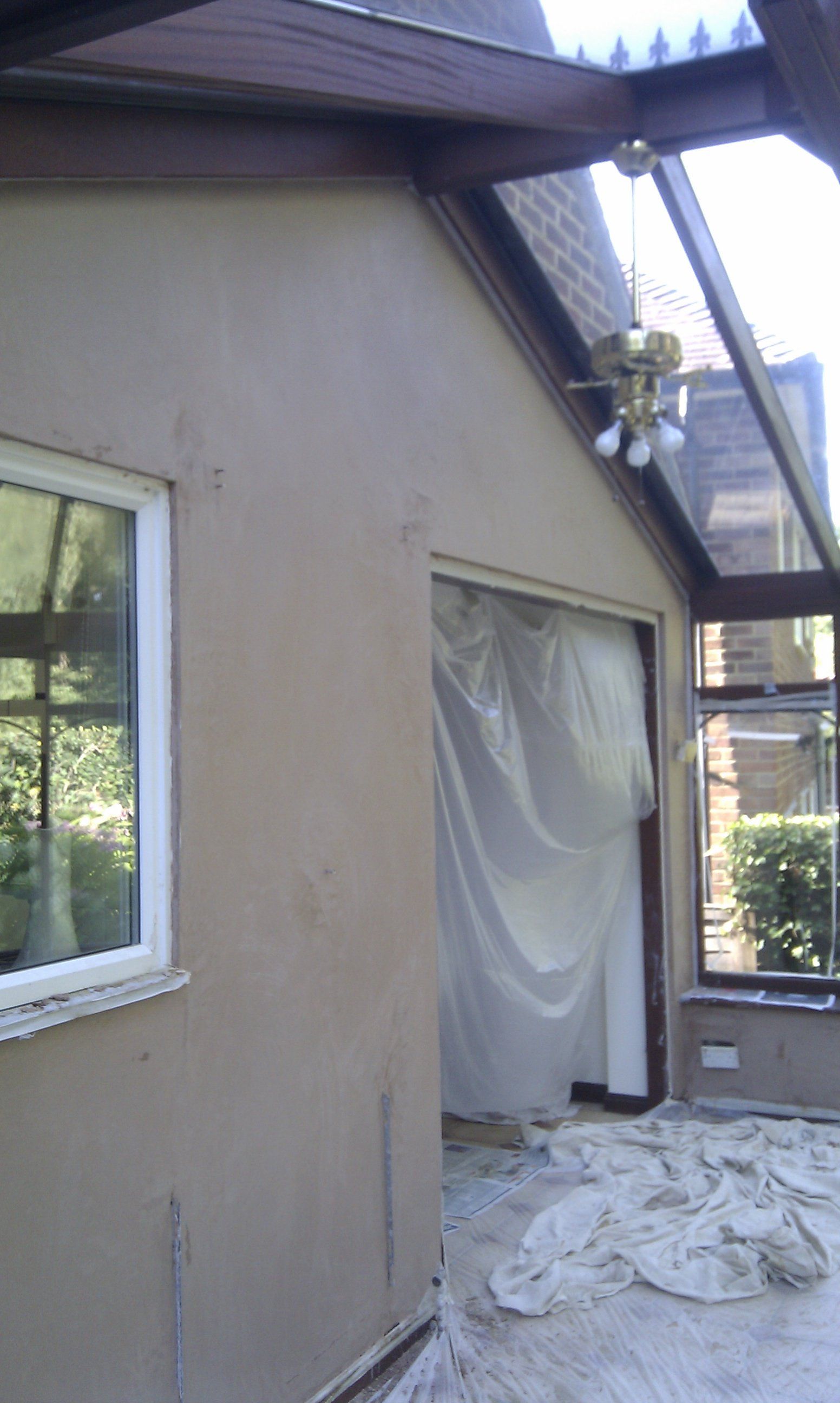 After plastering garage