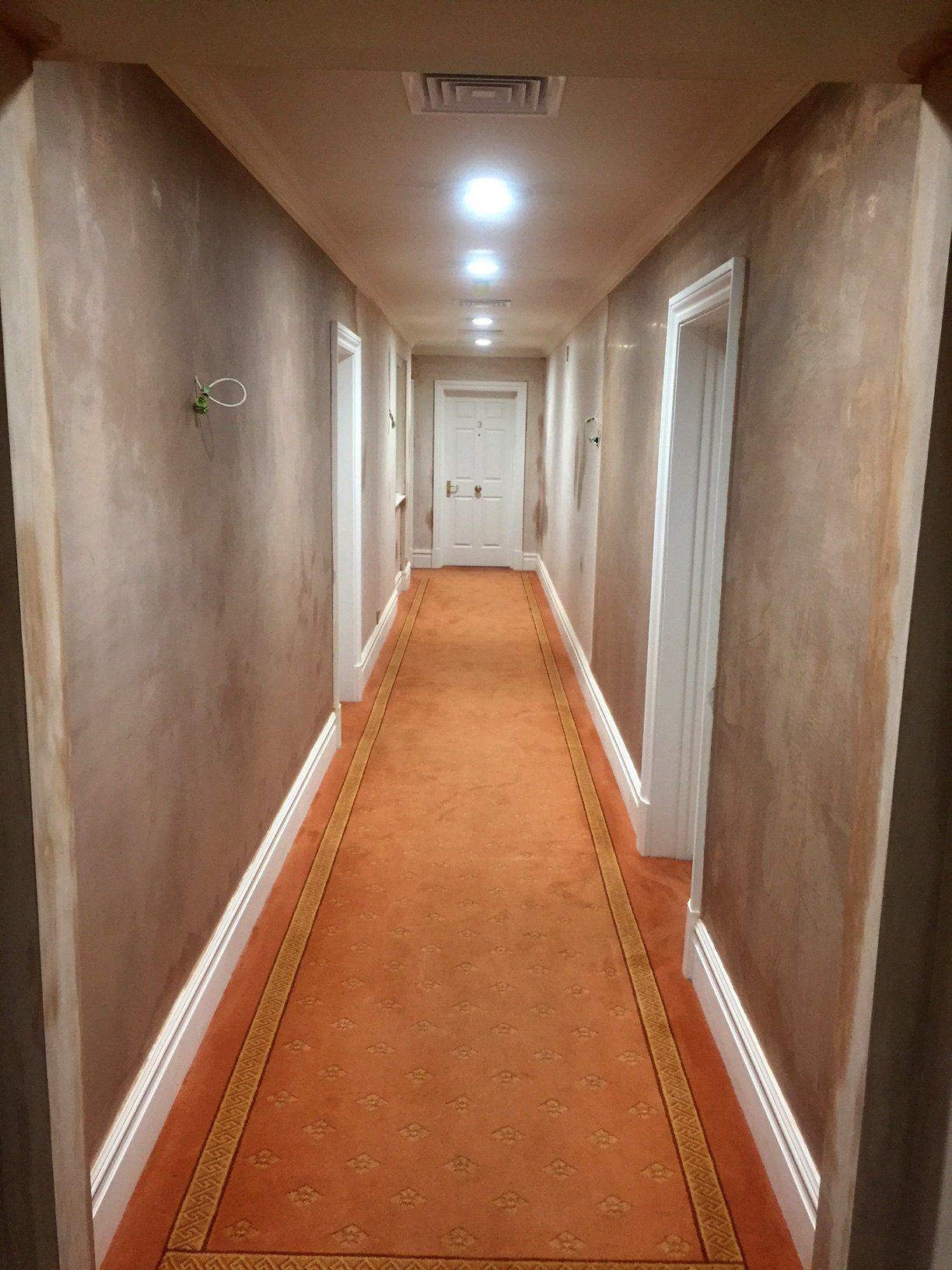 Plastered hallway