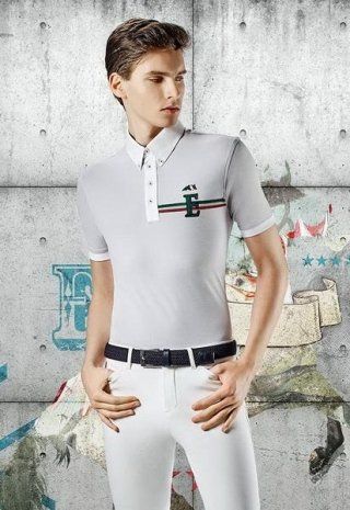 Polo uomo da competizione ippica Equiline