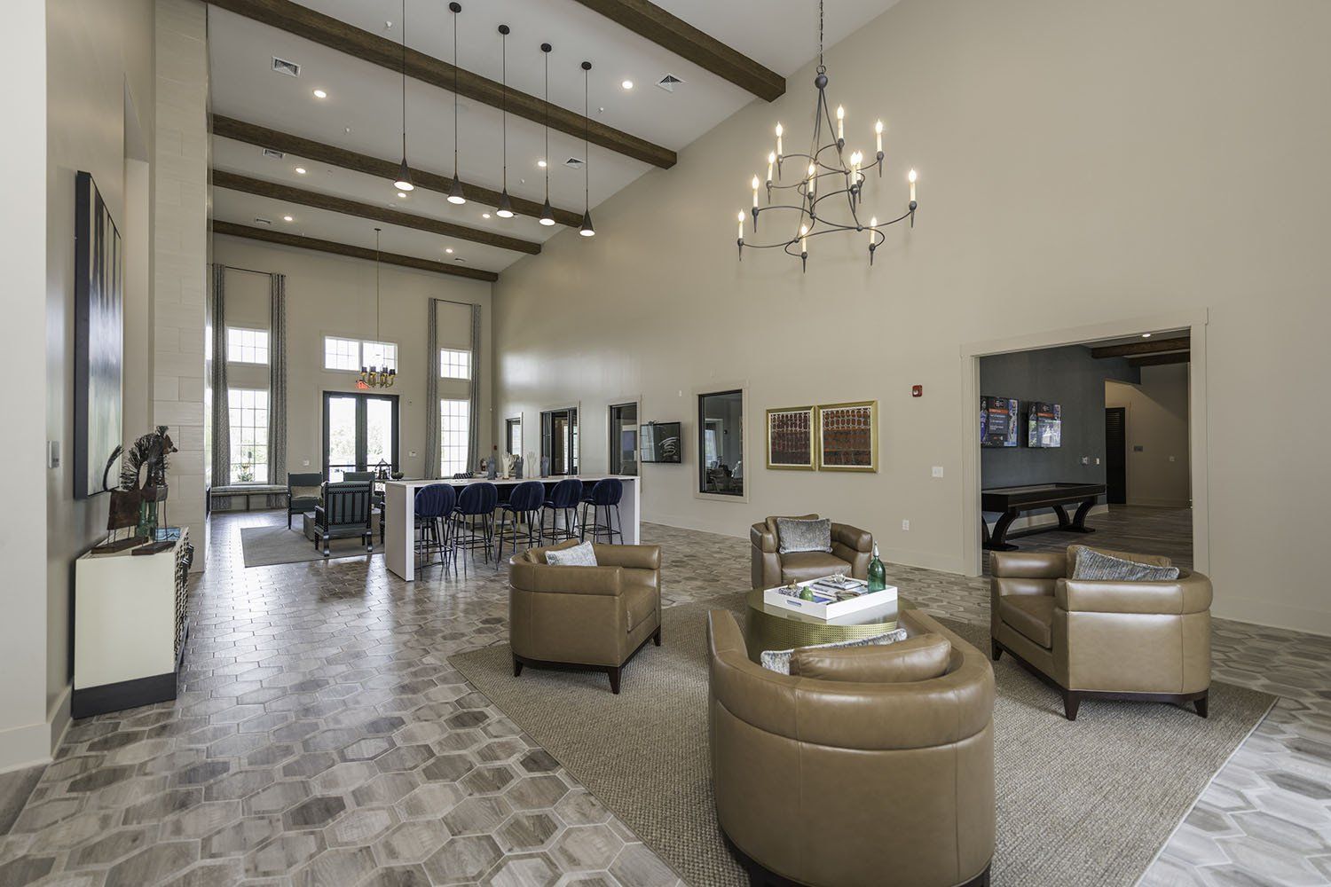 Community lounge at Carl D. Silver Parkway.