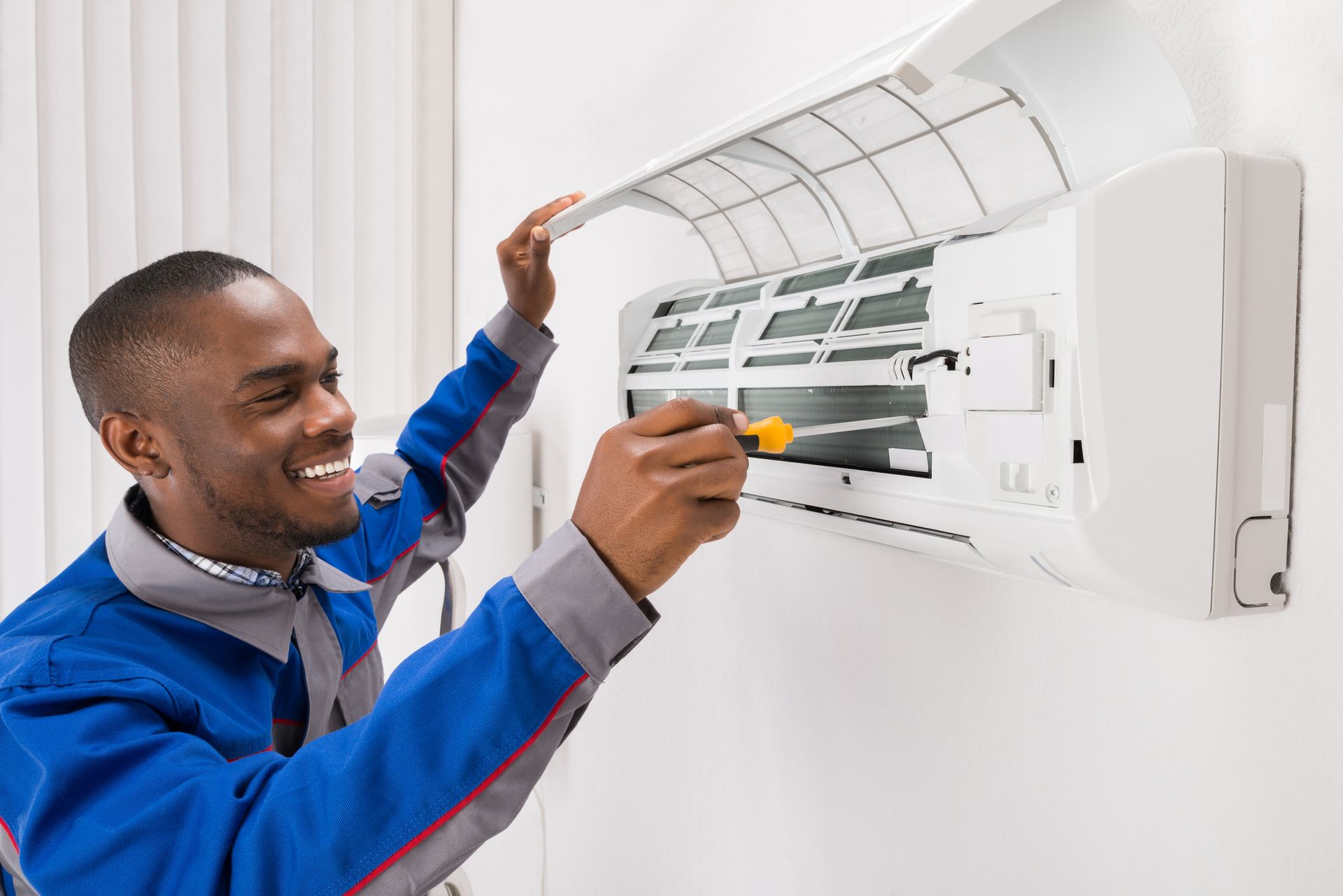 Air Conditioning Repair Technician highlighting professional service of a AC contractor.