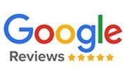 A google review logo with five stars on it. A google review logo with five stars on it.